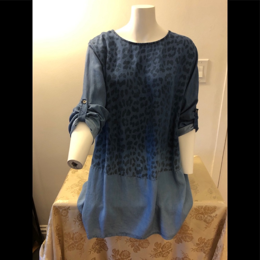 Kaktus, lightweight blue Jean prewash tunic